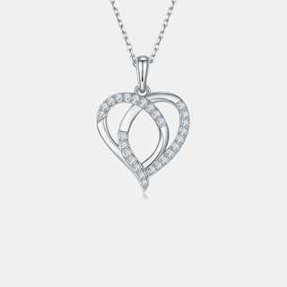 Moissanite 925 Sterling Silver Heart Shape Necklace