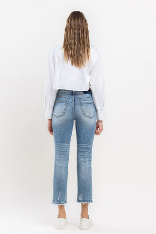 High Rise Slim Straight Jeans