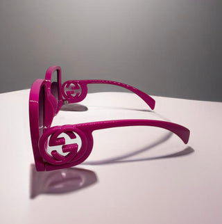 Fuschia Interlocking GG Sunglasses