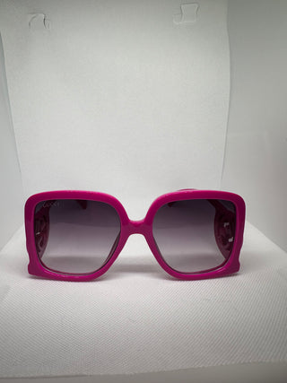 Fuschia Interlocking GG Sunglasses