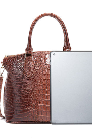 Embossed Dux Handbag