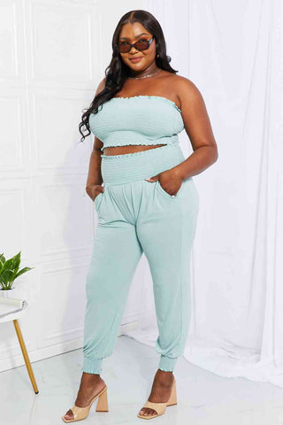 Comfort Smocked Tube Top & Joggers Set