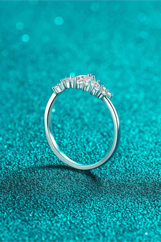 Adored Moissanite Rhodium-Plated Ring